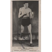 EDDIE THOMAS (WALES) SIGNED BOXING PHOTOGRAPH