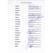 SOUTH AFRICA 2009 (TOUR TO EUROPE) RUGBY UNION AUTOGRAPHS