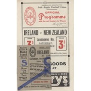 IRELAND V NEW ZEALAND 1935 RUGBY UNION PROGRAMME + TICKET