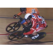 SIR CHRIS HOY SIGNED CYCLING PHOTOGRAPH