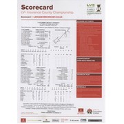 LANCASHIRE V SOMERSET 2022 SIGNED CRICKET SCORECARD - JENNINGS 318