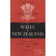 WALES V NEW ZEALAND 1953 RUGBY UNION PROGRAMME (WALES