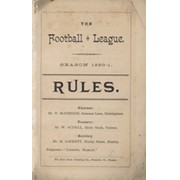 THE FOOTBALL LEAGUE SEASON 1890-91 RULES