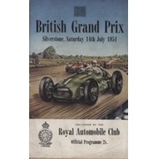 BRITISH GRAND PRIX 1951 OFFICIAL MOTOR RACING PROGRAMME