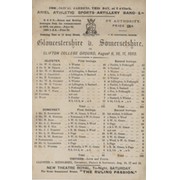 GLOUCESTERSHIRE V SOMERSET 1883 CRICKET SCORECARD (W.G.GRACE)