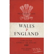 WALES V ENGLAND 1955 RUGBY UNION PROGRAMME