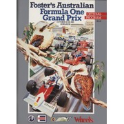 AUSTRALIAN GRAND PRIX 1986 MOTOR RACING PROGRAMME
