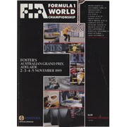 AUSTRALIAN GRAND PRIX 1989 MOTOR RACING PROGRAMME