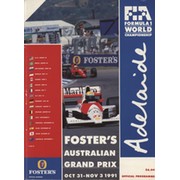 AUSTRALIAN GRAND PRIX 1991 MOTOR RACING PROGRAMME
