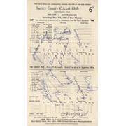 SURREY V AUSTRALIA 1964 CRICKET SCORECARD - SIGNED BY AUSTRALIA