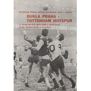 DUKLA PRAGUE V TOTTENHAM HOTSPUR 1961-62 (EUROPEAN CUP) FOOTBALL PROGRAMME