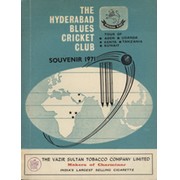 THE HYDERABAD BLUES CRICKET CLUB SOUVENIR 1971 - TOUR OF ADEN, UGANDA, KENYA, TANZANIA & KUWAIT