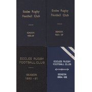 ECCLES RUGBY FOOTBALL CLUB FIXTURE CARDS 1953-65 (X4)