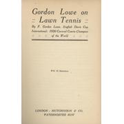 GORDON LOWE ON LAWN TENNIS