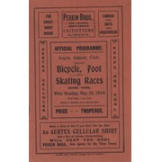 ARGYLE ATHLETIC CLUB (PLYMOUTH) GRAND BICYCLE, FOOT & SKATING RACES 1910 PROGRAMME