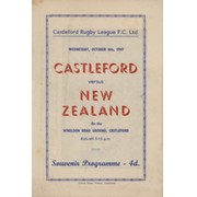 CASTLEFORD V NEW ZEALAND 1947 RUGBY LEAGUE PROGRAMME