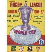 AUSTRALIA V THE REST 1957 (RUGBY LEAGUE WORLD CUP) PROGRAMME