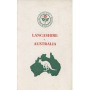 LANCASHIRE V AUSTRALIA 1933 RUGBY LEAGUE RECEPTION & TEA MENU