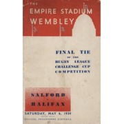 SALFORD V HALIFAX 1939 (CHALLENGE CUP FINAL) RUGBY LEAGUE PROGRAMME