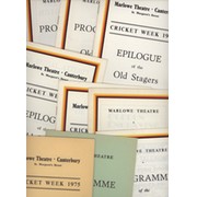 THE OLD STAGERS (CANTERBURY CRICKET WEEK) PROGRAMMES & EPILOGUES 1971-1975 (10 ITEMS)