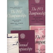 AMATEUR ATHLETIC ASSOCIATION CHAMPIONSHIPS PROGRAMMES 1952-69 (X5)