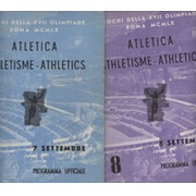 ROME OLYMPICS 1960 ATHLETICS PROGRAMMES (X2)