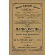 AMATEUR ATHLETIC ASSOCIATION CHAMPIONSHIPS 1905 (STAMFORD BRIDGE) PROGRAMME