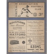 WATFORD V PRESTON NORTH END 1949-50 FOOTBALL PROGRAMME