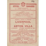 LIVERPOOL V ASTON VILLA 1946-47 FOOTBALL PROGRAMME