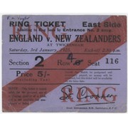 ENGLAND V NEW ZEALAND 1925 RUGBY UNION TICKET (THE INVINCIBLES)