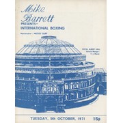 CHRIS FINNEGAN V ROGER ROUSE 1971 BOXING PROGRAMME