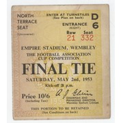 BLACKPOOL V BOLTON WANDERERS 1953 (F.A. CUP FINAL) FOOTBALL TICKET