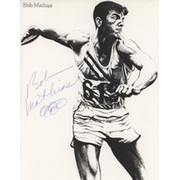 BOB MATHIAS (USA) SIGNED ATHLETICS PRINT