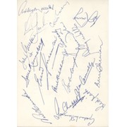 ENGLAND V AUSTRALIA 1968 CRICKET DINNER MENU - SIGNED BY AUSTRALIANS