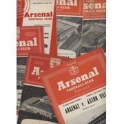 ARSENAL V ASTON VILLA 1954-65 FOOTBALL PROGRAMMES (X6)