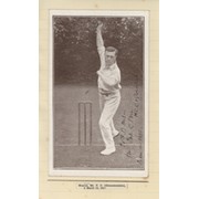 FREDERICK WEAVER (GLOUCESTERSHIRE) 1898 SIGNED CRICKET POSTCARD