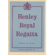 HENLEY ROYAL REGATTA 1981 OFFICIAL PROGRAMME