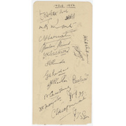 INDIA 1952 CRICKET AUTOGRAPHS (+ PLAYERS TEAM 1952)