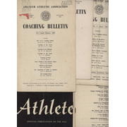 AMATEUR ATHLETIC ASSOCIATION - COACHING BULLETIN / THE ATHLETE, FEB 1949 - FEB 1952 (FULL RUN, 15 ITEMS)