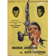 INGEMAR JOHANSSON V FLOYD PATTERSON 1960 BOXING PROGRAMME (2ND MEETING)
