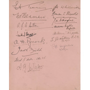 GREAT BRITAIN OLYMPIC SWIMMERS 1928 AUTOGRAPH PAGE (PLUS BOMBARDIER BILLY WELLS)