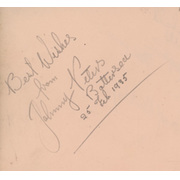JOHNNY PETERS 1935 BOXING AUTOGRAPH