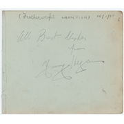 TOMMY HYAMS 1935 BOXING AUTOGRAPH