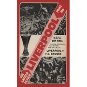 LIVERPOOL V F.C. BRUGES 1976 (UEFA CUP FINAL) FOOTBALL PROGRAMME - BRIAN GLANVILLE