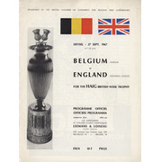 BELGIUM LEAGUE V ENGLAND LEAGUE 1967 FOOTBALL PROGRAMME
