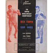 DICK TURPIN V DAVE SANDS 1949 BOXING PROGRAMME