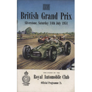 BRITISH GRAND PRIX 1951 OFFICIAL MOTOR RACING PROGRAMME