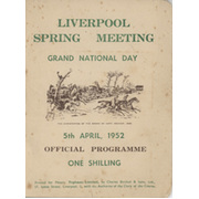 THE GRAND NATIONAL 1952 OFFICIAL RACECARD