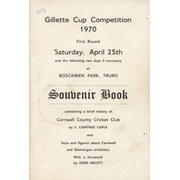 A BRIEF HISTORY OF CORNWALL COUNTY CRICKET CLUB