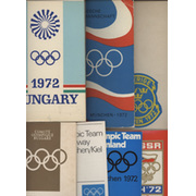 MUNICH OLYMPIC GAMES 1972 - A COLLECTION OF TEAM HANDBOOKS (7 ITEMS)